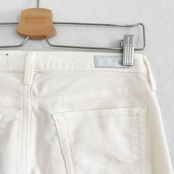 NEW AG The Stevie Ankle Corduroy Pants in Winter White Size 26 R - Picture 8 of 12
